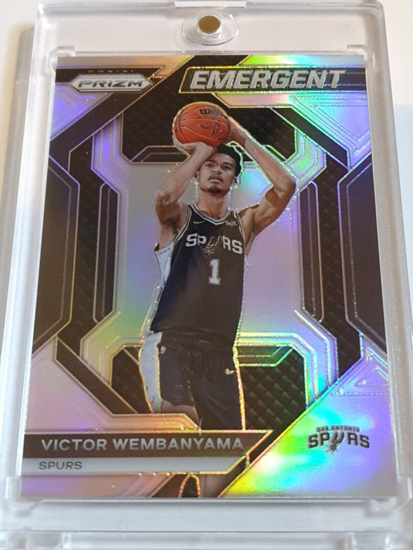 2023 Panini Prizm Victor Wembanyama Rookie #12 SILVER HOLO Emergent RC - Rare