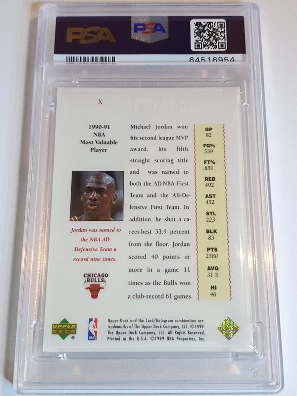 1999 UD MJ Master Collection Michael Jordan /500 - PSA 9 (POP 15)