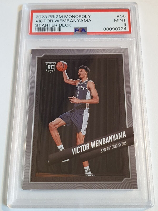 2023 Prizm Monopoly Victor Wembanyama Rookie #S8 Starter Deck - PSA 9 (Low POP)