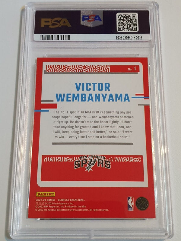 2023 Panini Donruss Victor Wembanyama Rookie #1 The Rookies RC - PSA 9 (Low POP)