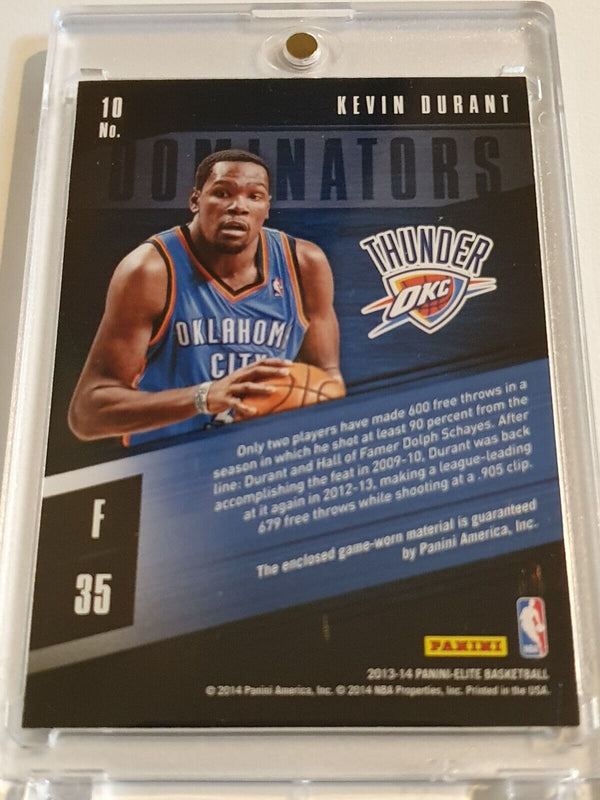 2013 Panini Elite Kevin Durant #PATCH Game Worn Jersey - Ready to Grade