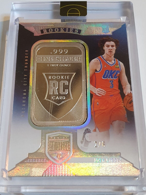 2021 Eminence Josh Giddey Rookie SILVER BAR /6 RC SSP - Panini Sealed