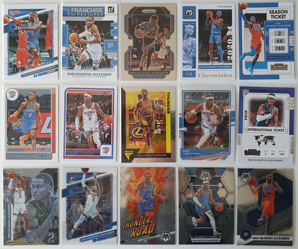 Shai Gilgeous-Alexander Lot of 15 x SGA Collection Cards - Good Condition