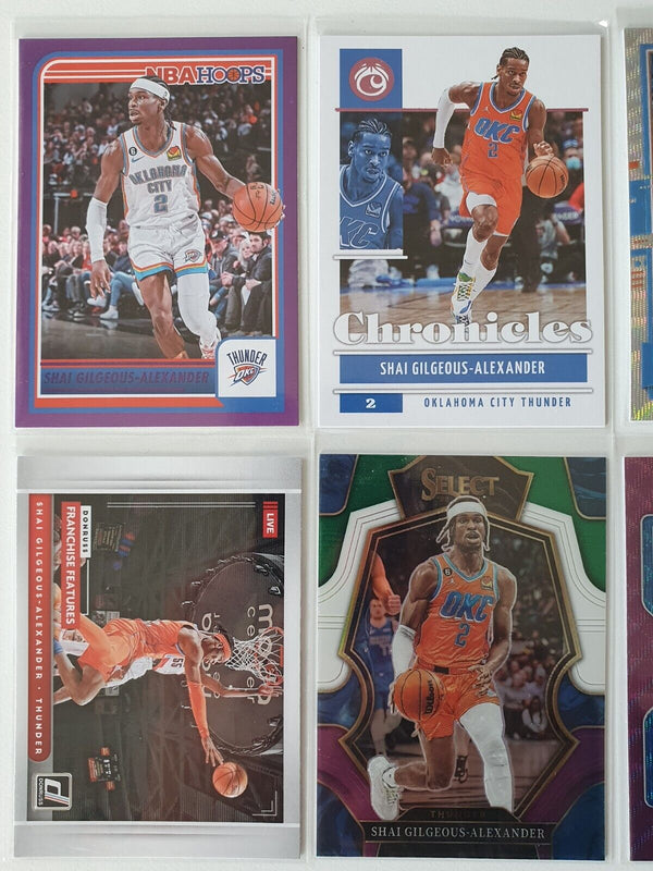 Shai Gilgeous-Alexander Lot of 8 x Color Variant/Holo SGA Collection Cards
