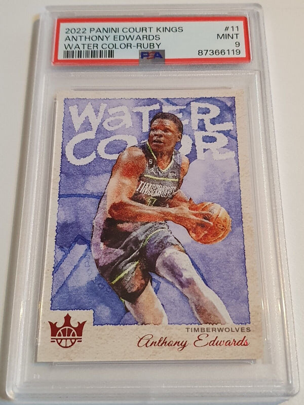 2022 Court Kings Anthony Edwards #11 RUBY /149 Water Color - PSA 9 (POP 3)