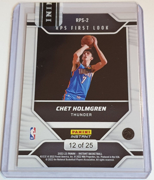 2022 Panini Instant Chet Holmgren Rookie #RPS-2 RED /25 RC - Panini Sealed