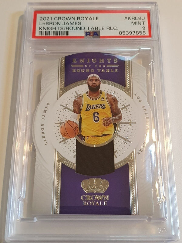 2021 Panini Crown Royale Lebron James #PATCH Game Worn Jersey - PSA 9 (POP 7)