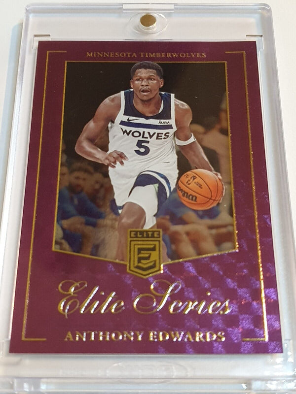 2023 Panini Donruss Elite Anthony Edwards #14 PURPLE /49 Elite Series - Rare