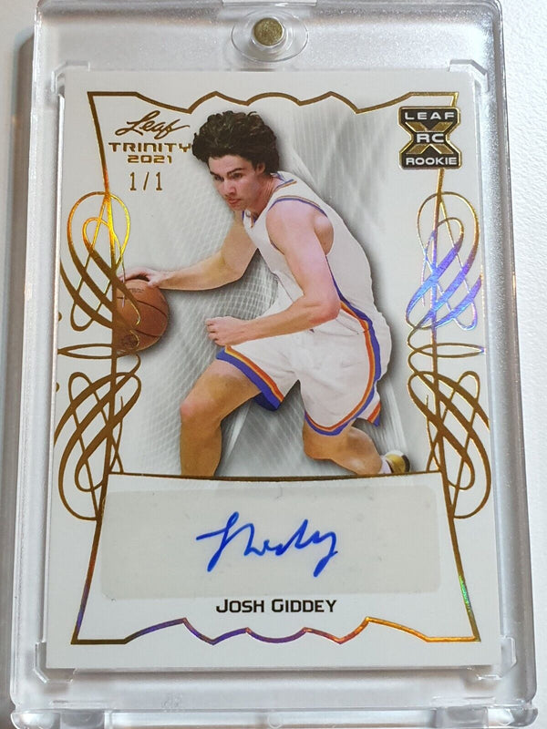 2021 Leaf Memories Josh Giddey Rookie AUTO GOLD 1/1 XRC 1 of 1 - Ready to Grade