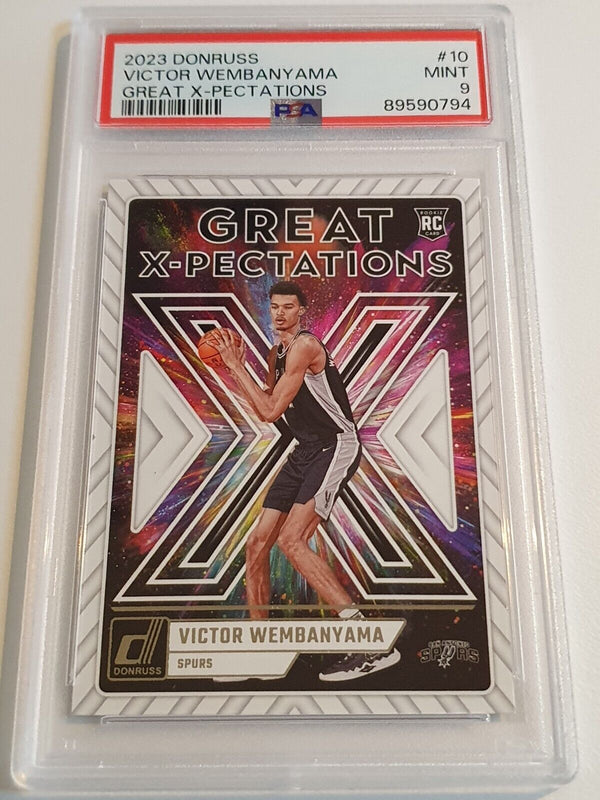 2023 Panini Donruss Victor Wembanyama Rookie #10 Great X-pectations RC - PSA 9