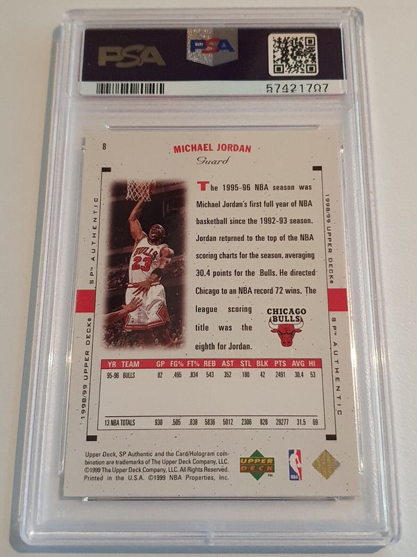 1998 Upper Deck SP Authentic Michael Jordan #8 - PSA 9 (Low POP)