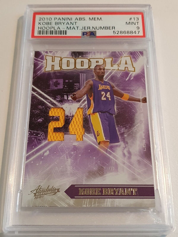 2010 Absolute Memorabilia Kobe Bryant PATCH /25 Game Worn Jersey - PSA 9 (POP 1)