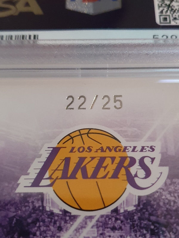 2010 Absolute Memorabilia Kobe Bryant PATCH /25 Game Worn Jersey - PSA 9 (POP 1)