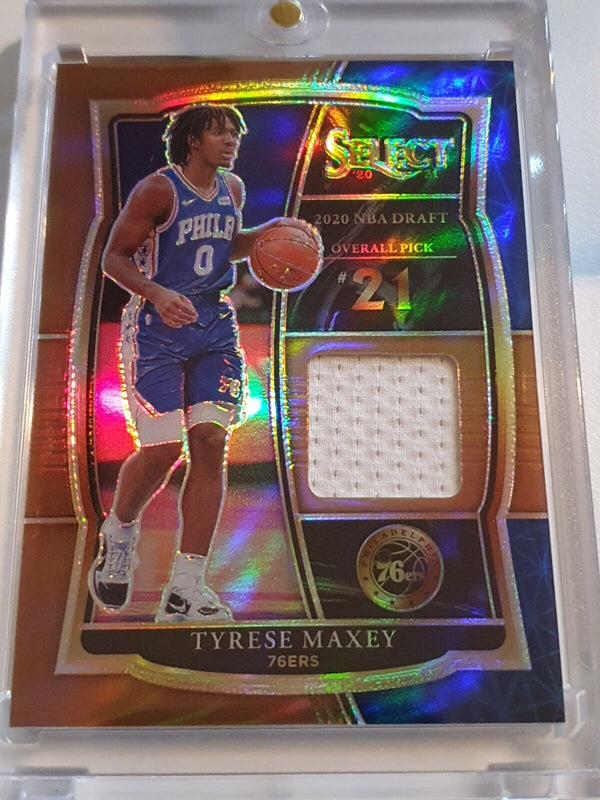 2020 Panini Select Tyrese Maxey Rookie #PATCH COPPER /49 Jersey RC - Rare