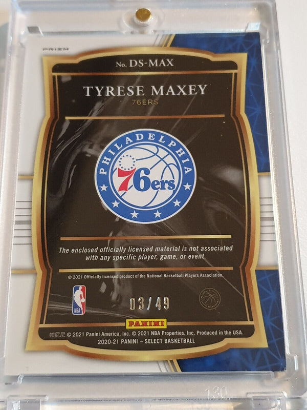 2020 Panini Select Tyrese Maxey Rookie #PATCH COPPER /49 Jersey RC - Rare