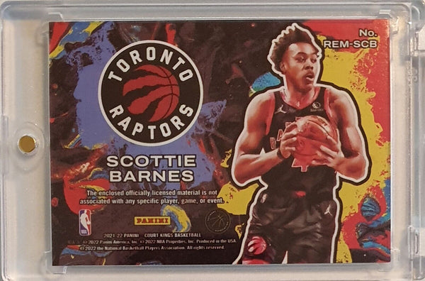 2021 Panini Court Kings Scottie Barnes #PATCH Rookie Expression Jersey - Rare