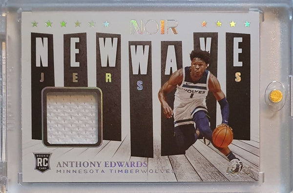 2020 Panini Noir Anthony Edwards Rookie #PATCH /99 New Wave Jersey RC - Rare Gem