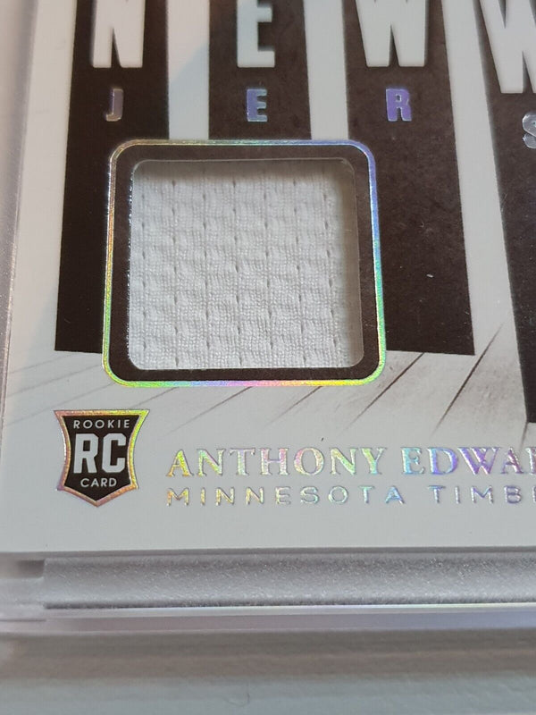 2020 Panini Noir Anthony Edwards Rookie #PATCH /99 New Wave Jersey RC - Rare Gem