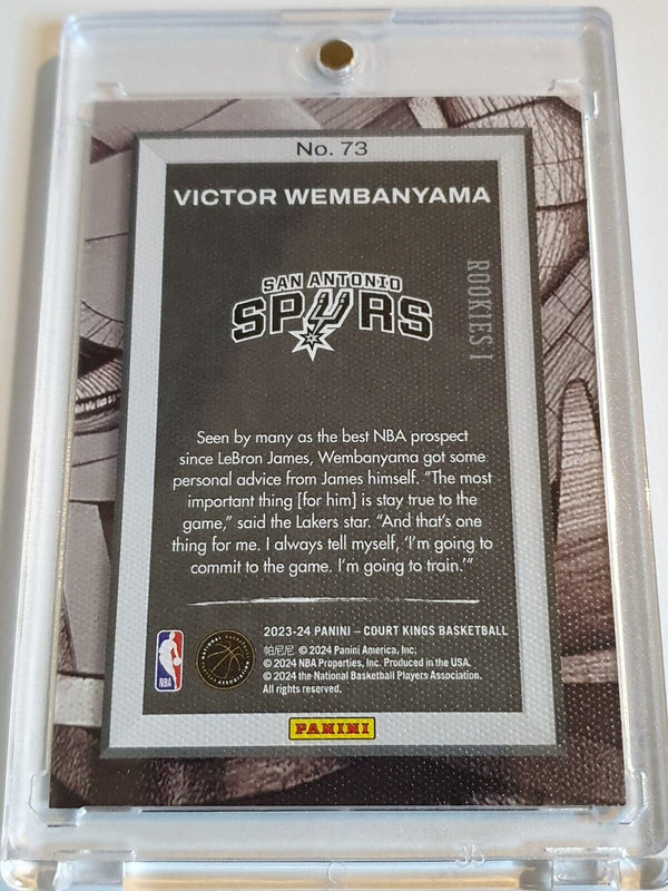 2023 Panini Court Kings Victor Wembanyama Rookie #73 Rookies 1 - Ready to Grade