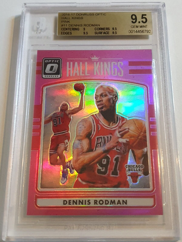 2016 Panini Optic Dennis Rodman #11 PINK /25 Holo Hall Kings - BGS 9.5 (POP 2)