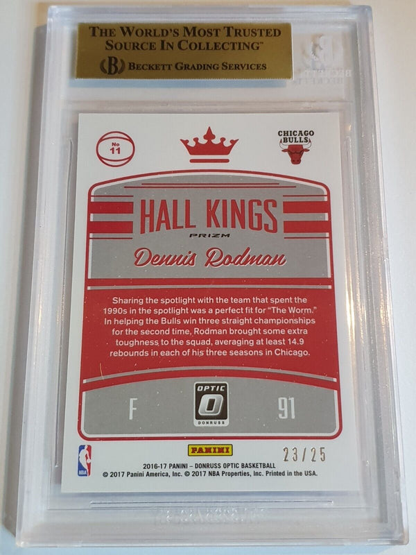 2016 Panini Optic Dennis Rodman #11 PINK /25 Holo Hall Kings - BGS 9.5 (POP 2)
