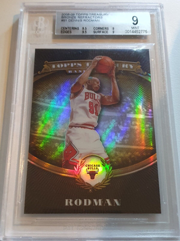 2008 Topps Treasury Dennis Rodman #91 BRONZE REFRACTOR /999 - BGS 9 (POP 2)