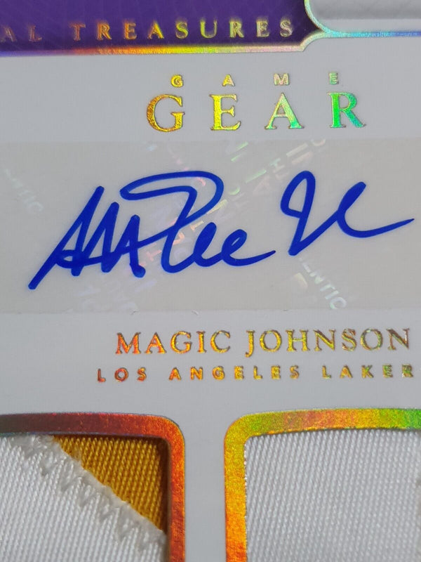 2016 National Treasures Magic Johnson PRIME #PATCH AUTO /10 Triple Game Jerseys