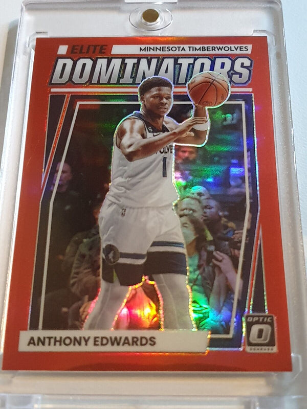 2022 Panini Optic Anthony Edwards #23 RED Holo Dominators /99 - Rare