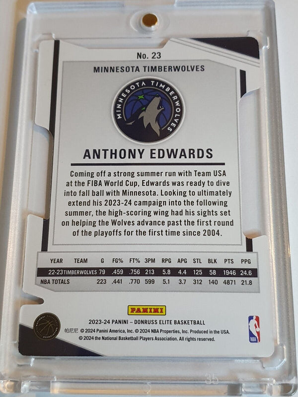 2023 Donruss Elite Anthony Edwards #23 ASPIRATIONS /99 Die-Cut - Ready to Grade