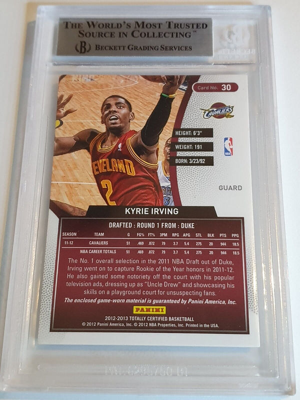 2012 Totally Certified Kyrie Irving Rookie PATCH BLUE /99 RC - BGS 9 (POP 4)