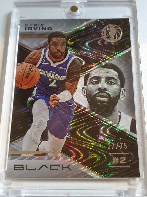 2022 Panini Black Kyrie Irving #14 SWIRLORAMA /75 Prizm - Ready to Grade