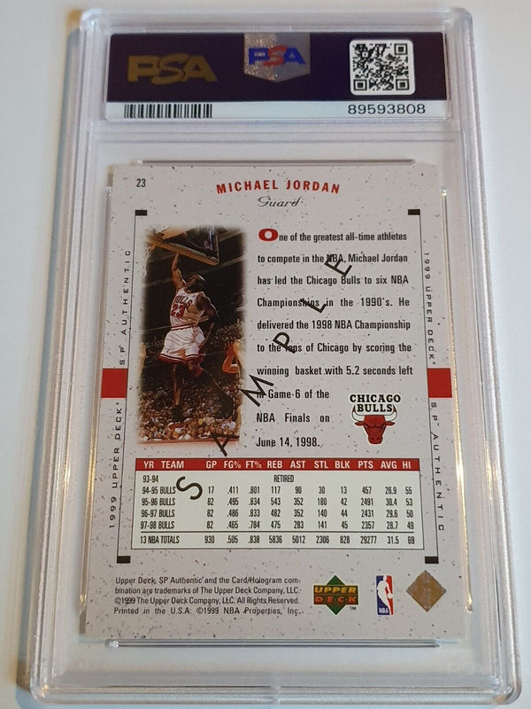 1998 Upper Deck SP Authentic Michael Jordan #23 SAMPLE - PSA 9 (Low POP)