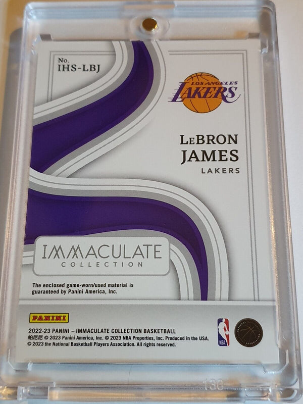 2022 Immaculate Collection Lebron James #PATCH /99 Game Worn Jersey - Rare