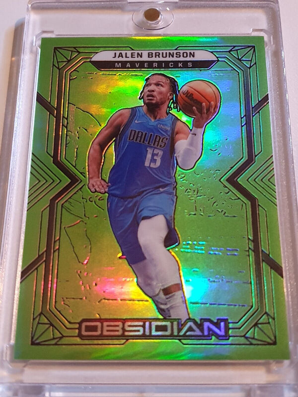 2021 Panini Obsidian Jalen Brunson #88 /25 ELECTRIC ETCH GREEN FLOOD Holo - Rare
