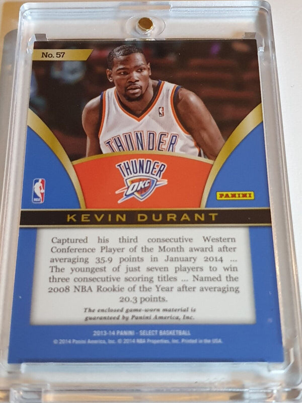 2013 Panini Select Kevin Durant #PATCH Game Worn Jersey - Ready to Grade
