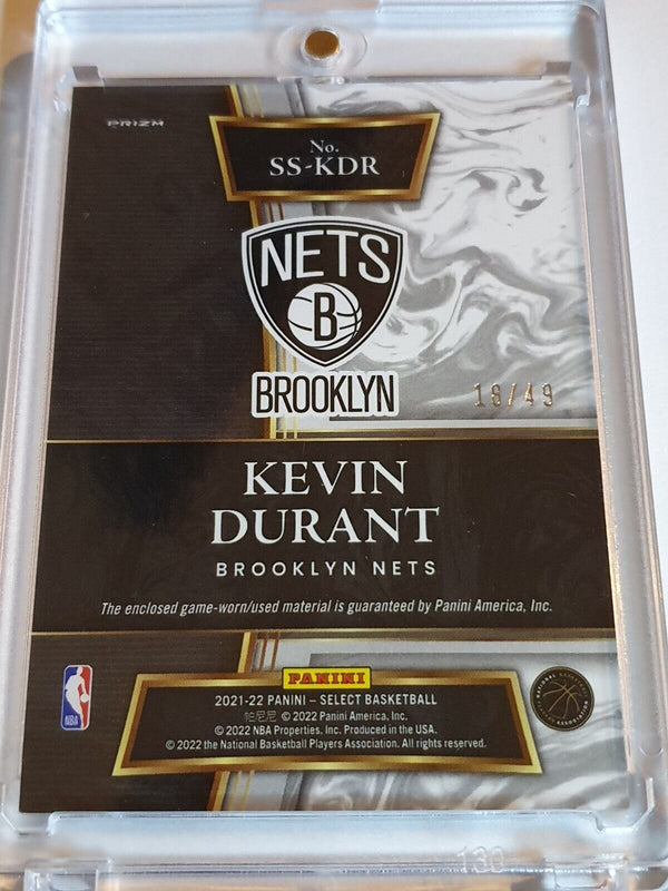 2021 Panini Select Kevin Durant #PATCH COPPER /49 Game Worn Jersey - Rare