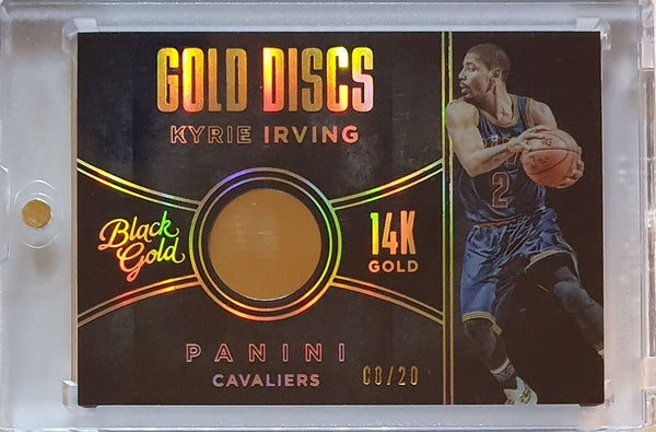 2015 Panini Black Gold Kyrie Irving GOLD DISCS /20 - Rare 14K Piece