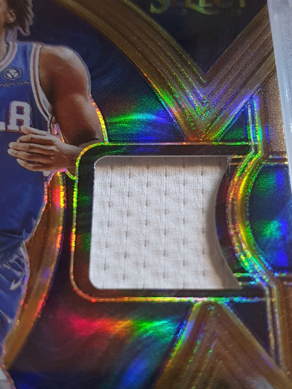 2022 Panini Select Tyrese Maxey #PATCH COPPER /49 Prizm Game Worn Jersey - Rare