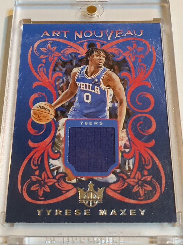 2023 Panini Court Kings Tyrese Maxey #PATCH Game Worn Jersey - Ready to Grade
