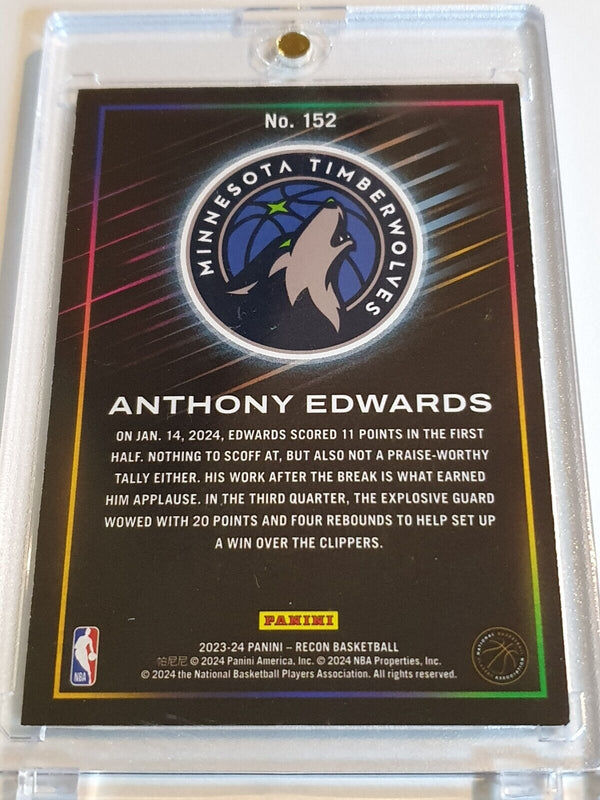 2023 Panini Recon Anthony Edwards #152 RED /199 Holo - Ready to Grade