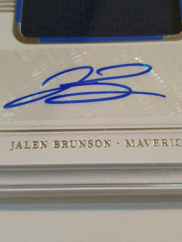 2021 National Treasures Jalen Brunson #PATCH AUTO /99 Game Worn Jersey - Rare