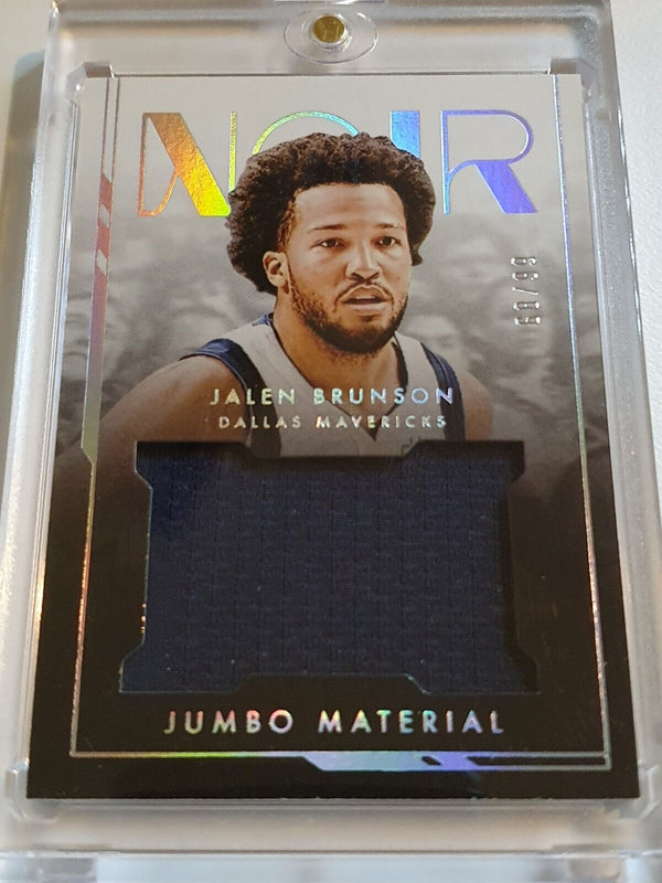 2021 Panini Noir Jalen Brunson #PATCH /99 Game Worn Jumbo Jersey - Rare