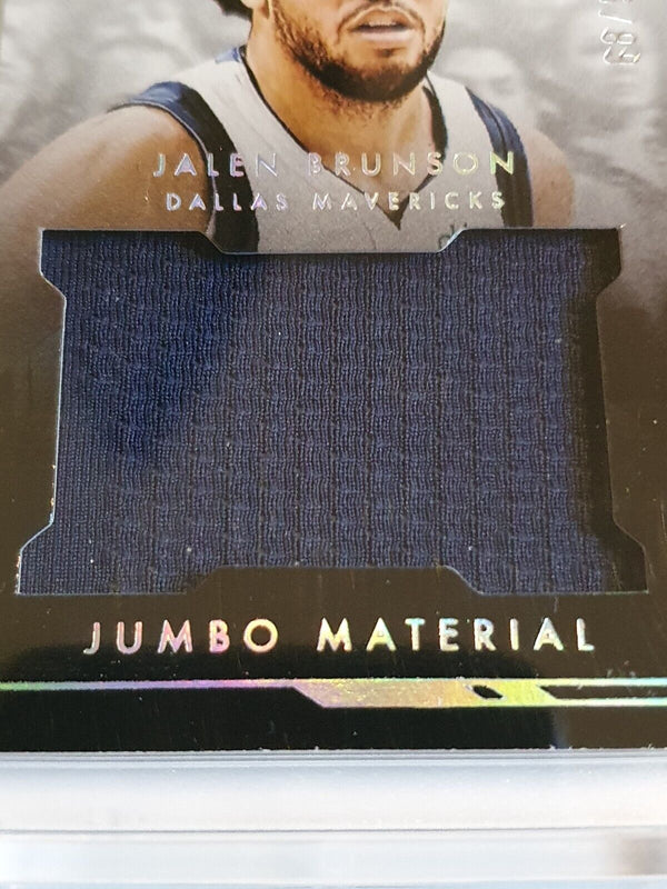 2021 Panini Noir Jalen Brunson #PATCH /99 Game Worn Jumbo Jersey - Rare