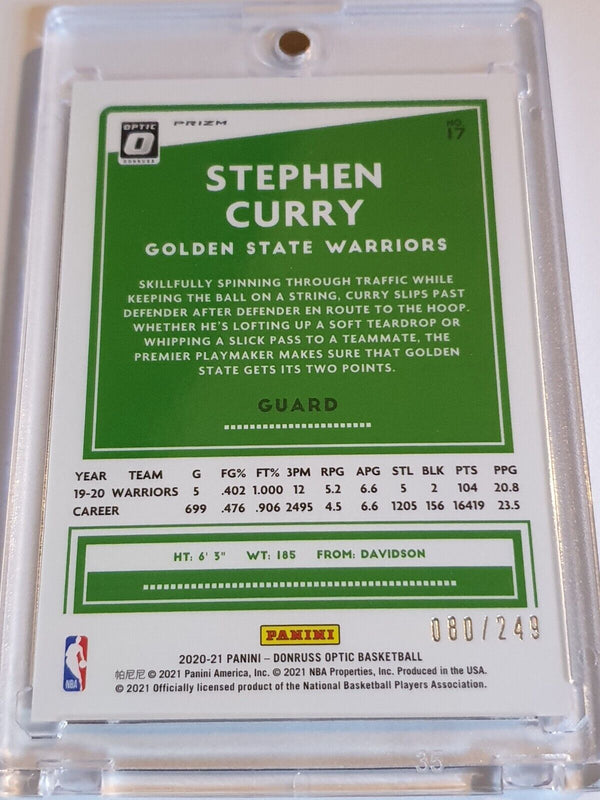 2020 Panini Donruss Optic Stephen Curry #17 PREMIUM SCOPE /249 Holo - Rare