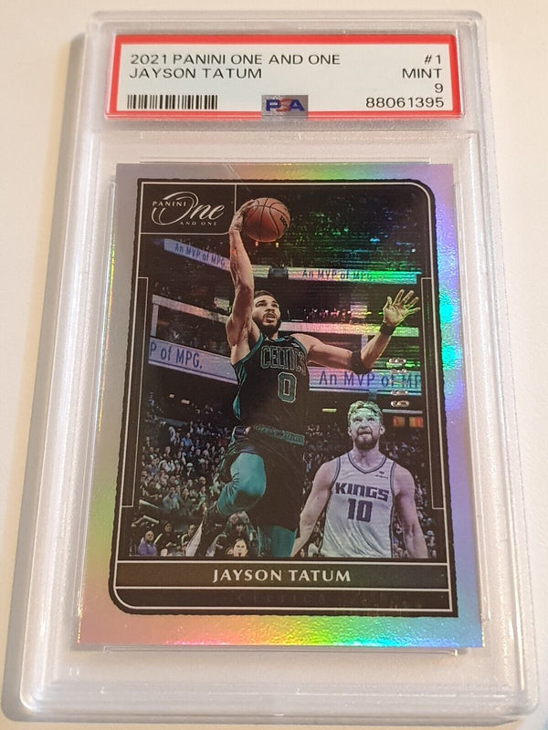 2021 Panini One and One Jayson Tatum #1 HOLO /99 - PSA 9 (POP 6)