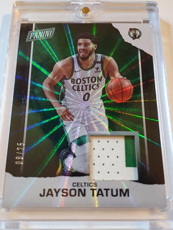 2021 Panini Jayson Tatum #PATCH /25 Game Worn 2 Color Jersey - Ready to Grade