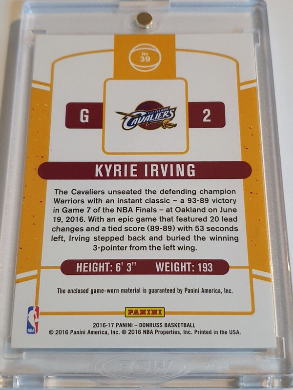 2016 Panini Donruss Kyrie Irving #PATCH Game Worn Jersey - Ready to Grade