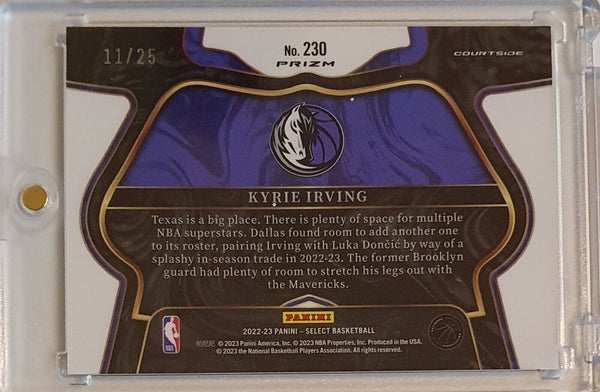 2022 Panini Select Kyrie Irving #230 TIE-DYE /25 Holo Courtside - Ready to Grade