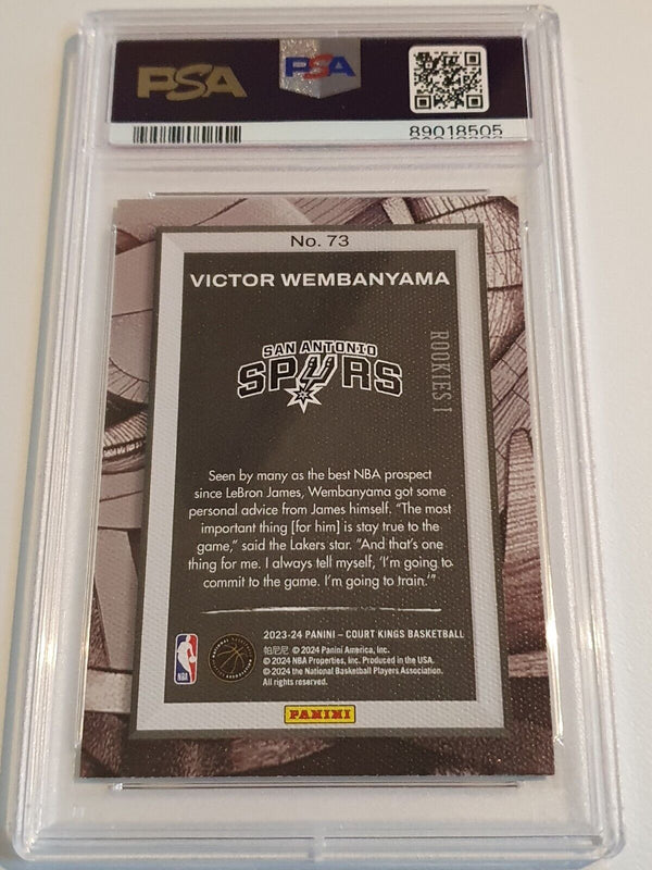 2023 Panini Court Kings Victor Wembanyama Rookie #73 Rookies 1 - PSA 10