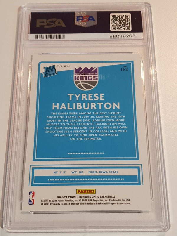 2020 Donruss Optic Tyrese Haliburton Rookie #162 FANATICS BOX SET RC - PSA 9